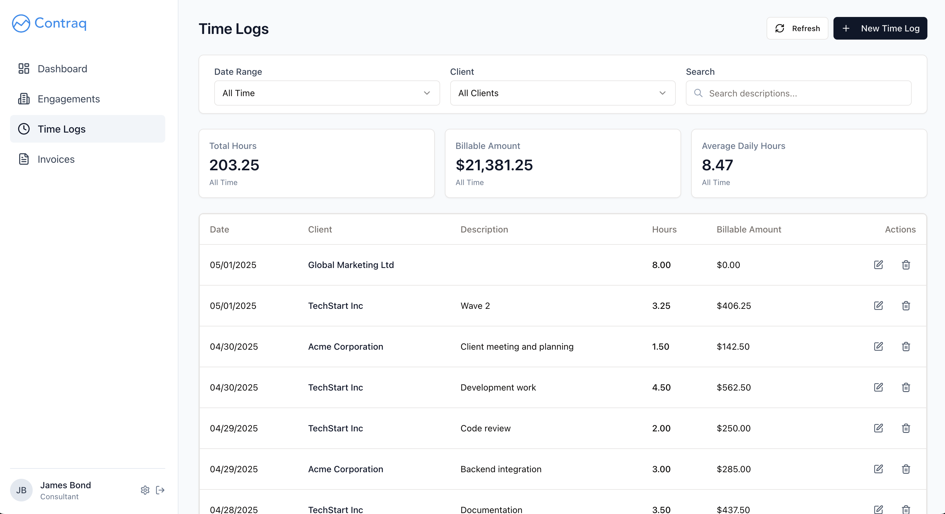 Contraq - Contract & Client Management Platform for Consultants | Time ...